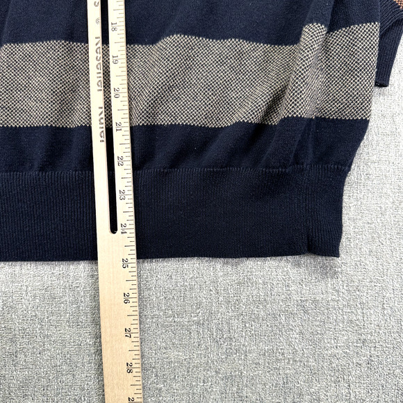 Refectory Sweater Mens Medium‎ 1/4 Button Multicolor Striped Pullover - Picture 7 of 9